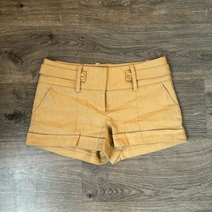 Bebe tan linen shorts
